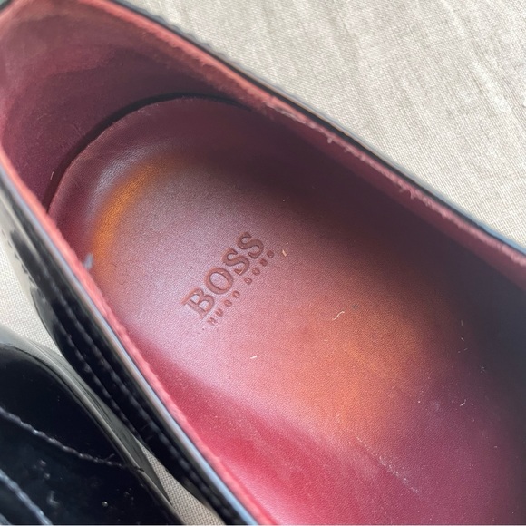 HUGO BOSS RECCO LUX PATENT LEATHER OXFORDS - Picture 5 of 7